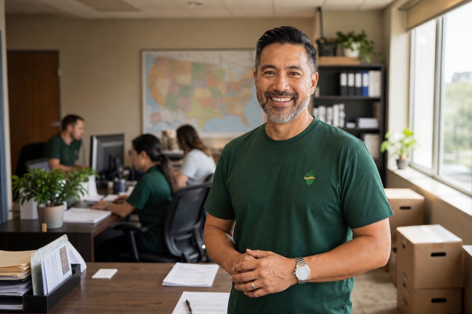 A Sterling Oakbridge move coordinator in the planning office A Sterling Oakbridge move coordinator in the planning office